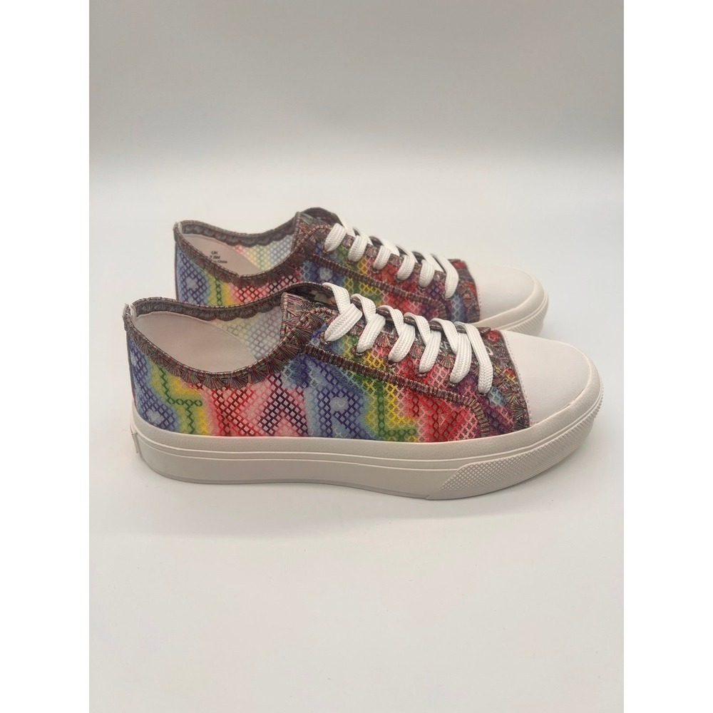 NEW Karl Lagerfeld Paris Gideon Multicolored Mesh Lace Up Sneakers W9.5